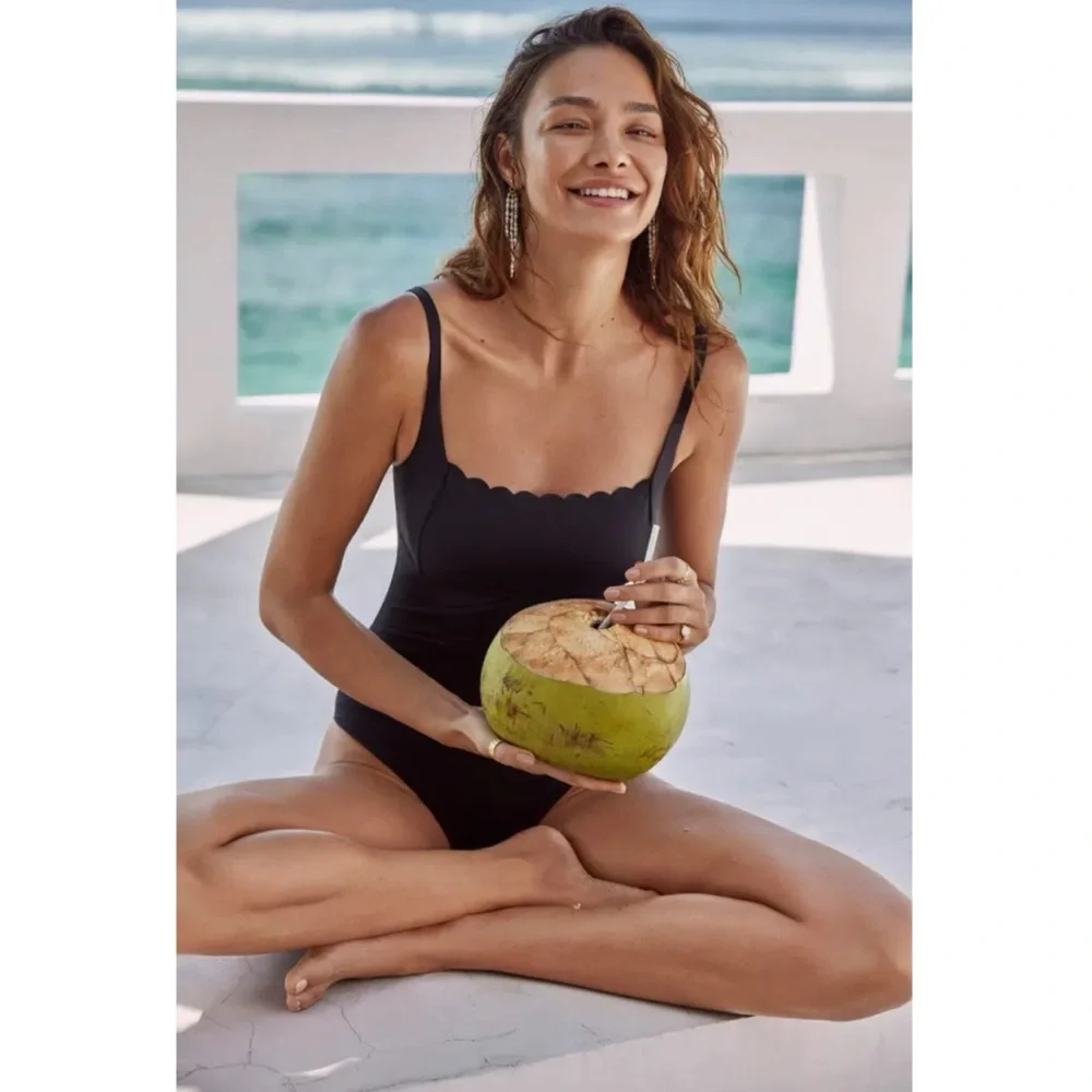 SEA LEVEL Scalloped Square Neck One-Piece Swimsuit 💖NWT💖IN STORES💖